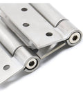 Close-up of 2 Pack Stainless Steel Folding Door Hinge With Ball Bearings, Hidden Cabinet Hinge For Single Or Double Spring Doors