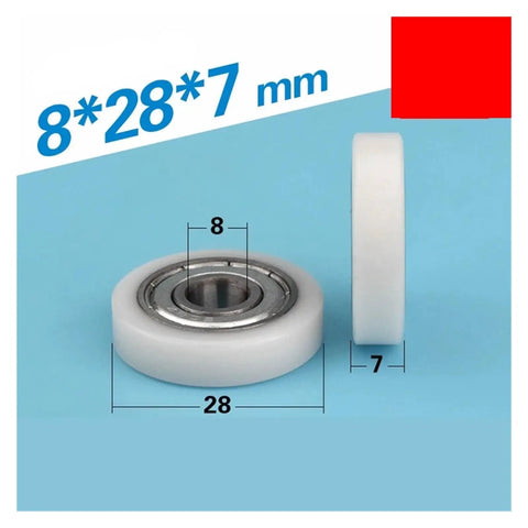 Solid PU Polyurethane Roller Bearing With External M8 M6 Thread And Soft Rubber Coating For Skateboards Doors And Industrial Motor Conveyor Wheels Hella Durable With Super Smooth Rolling Experience Everyday