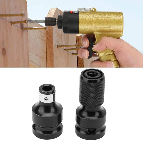 Hex Drive Quick Change Adapter For Impact Wrenches And Drills, Drill Chuck Converter, Telescoping Socket Adapters shown in use