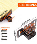 Heavy Duty Double Roller Cabinet Latch Bronze Copper Finish 2 Pack Spring Loaded Door Catch size display with dimensions and screws