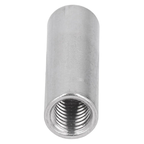 Five Pack Round Coupling Nuts M12 By 1.75mm 50mm Long 304 Stainless Steel Round Sleeve Stud Nuts Threaded Hardware For Bracket Building Maintenance Heavy Duty Connecting Rod Fasteners, close-up