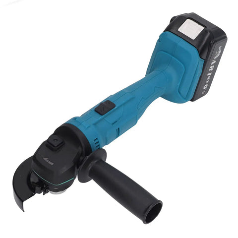 Badass 18V Brushless Cordless Angle Grinder With Rechargeable Lithium Battery for Cutting Polishing Metal and Wood, featuring ergonomic handle.