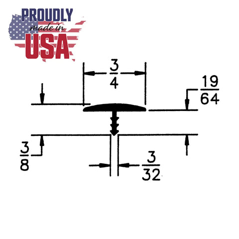 Diagram of Black 25 Foot Three Quarter Inch Center Barb T Molding For Diy Projects Arcade Cabinets Tables And Hobbyist Builds