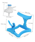 Blue Heavy Duty Water Jug Holder With Height Adjustable Mobile Dispenser Stand On Wheels For Home And Office Durable Bottle Rack