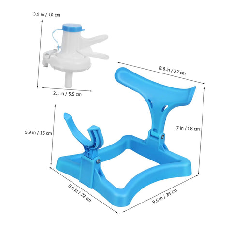 Blue Heavy Duty Water Jug Holder With Height Adjustable Mobile Dispenser Stand On Wheels For Home And Office Durable Bottle Rack