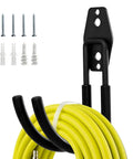 Heavy Duty Steel EV Charger Bracket Wall Mount Garage Cable Organizer Non Slip Handle with yellow cable holder.