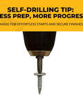 PowerHead Flat Head Wood Screws Self Tapping Point detail in drill