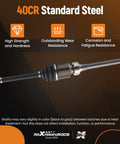 Front CV Axle Shaft Assembly Pair For Lexus ES300 ES330 RX330 RX350 And Toyota Camry Highlander Solara shown in 40CR steel