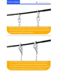 16 Foot Fire Escape Rope Ladder For 2 To 3 Story Homes Emergency Escape With Quick Deploy In Seconds No Tools Needed Fits Window Or Balcony Access Durable And Safe Lifesaver Rescue Gear showing double loop safety hooks attached to a railing
