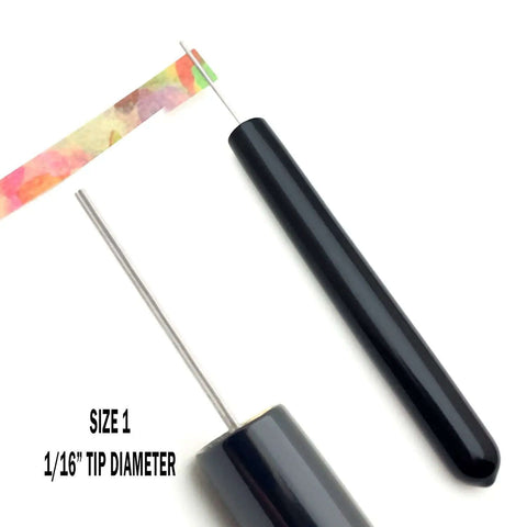 Size 1 slotted paper bead roller with stainless steel tip for quilling, part of the Slotted Paper Bead Roller Quilling Tools Set