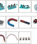 Hands On Electromagnetism Experiment Kit With Electric Bell Easy Electromagnet Tests components displayed in grid layout