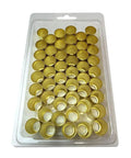 Clear pack of 50 brass ferrules in plastic casing, Brass Ferrule Pack F7329-50 0.690 Inch ID By 1.0 Inch Long For Crimped Hose Assemblies.