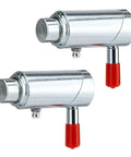 Heavy Duty 3/4 Inch Spring Loaded Twist Lock Plunger Pin With Slick Red Handle for towing trucks, zinc steel build, two-pack.