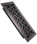 Heavy Duty Floor Register Walkable Airflow Floor Vent Cover 4x12 Inches Oil Rubbed Bronze Neoclassical Design With 300 Pound Load