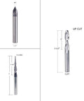 Pro Grade CNC Router Bit Carving Set for Wood Engraving with Solid Carbide One Quarter Inch Shank includes spiral and cone end mills.