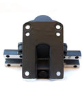 Powerful Drive Electric Skateboard Truck in black aluminum for superior stability, front view of mounting plate.