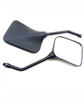 Black 10Mm Square Motorcycle Mirrors Universal Fit For Touring Bikes Sport Bikes Cafe Racers Electric Scooters Rear View Upgrade