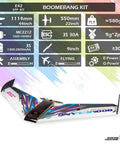 FPV Delta Wing RC Airplane Kit With 1114mm Wingspan EPP Foam Build For Tough Crashes with colorful graphics on display.