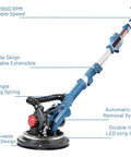 Side view of Heavy Duty Drywall Sander With Vacuum Dust Collection Pro Grade Power showing design features and handle.