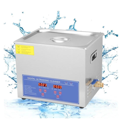 Ultrasonic Cleaner 10L Digital Degassed Bath Half Wave For Glasses Jewelry And Vinyl PCB Boards Cleaning Machine With Timer And Temperature Control For Home Use And Pro Cleaning.