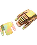 Universal Sectional Sofa Connectors 10 Pcs Heavy Duty Interlocking Clips for locking couches, metal clips stacked with one out.