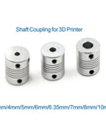 Tough As Nails Flexible Shaft Coupling For Cnc Motors And Drivetrain Setup, smooth metal finish, fits various pin sizes for 3D printers.
