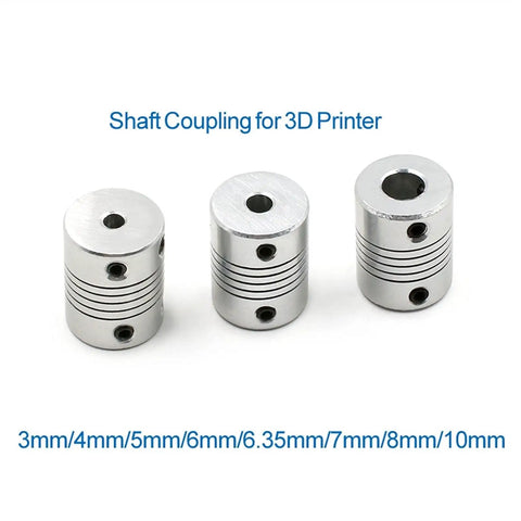 Tough As Nails Flexible Shaft Coupling For Cnc Motors And Drivetrain Setup, smooth metal finish, fits various pin sizes for 3D printers.
