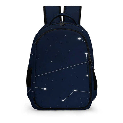 Galaxy Themed Backpack With Large Capacity For Everyday Use Unisex Durable Polyester Daypack Featuring Breathable Fabric