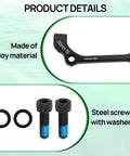 Post Mount Disc Brake Adapter Kit For Front 180mm Rear 160mm Conversion Caliper Mount Spacers For MTB And Road Bikes Easy Plug And Play Brake Upgrade Today showing alloy bracket and steel screws with washers