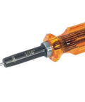 One Sixteenth Inch Hex Screwdriver Kit for RC cars, drones, quadcopters, and helis with amber handle and laser-etched markings.