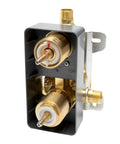 HomeStock Modern Single Panel Shower System with Hot Cold On Off Functions, Polished Finish, brass valve control.