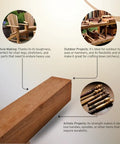 Top Shelf Osage Orange Turning Blank Kiln Dried Hardwood For Eco Friendly Woodturning And Wood Lathe Projects with diverse uses shown.
