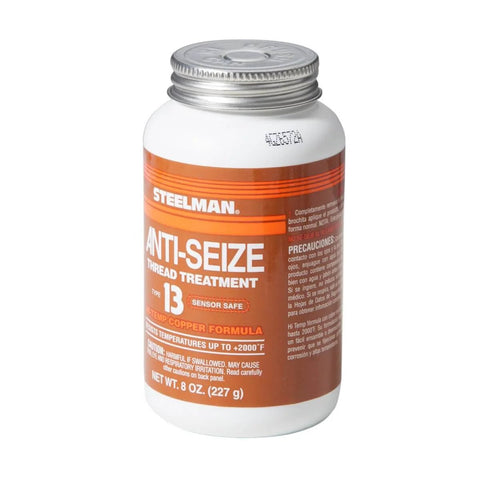 Anti Seize Thread Lubricant For Preventing Stuck Fasteners, 8 Ounce Brush Top, Copper Formula For High Temperature Up To 2000 Degrees F