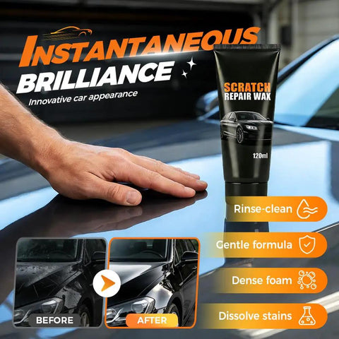 Car Scratch Repair Kit With Deep Scratch Remover Polish Wax And Wipe Sponge For Vehicles with before and after effect