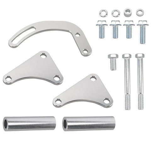 Power Steering Pump Bracket Kit For Chevy Big Block V8 Engines 396 402 409 427 454 502 With Long Water Pump 36P1435 Style Aluminum