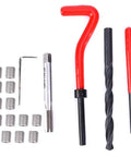 Stainless Steel M8x1 Thread Repair Kit 20 Pcs For Damaged Threads Heavy Duty Thread Inserts For Metal And Plastic Easy Install Pro Grade Repair For Stripped Threads with tools