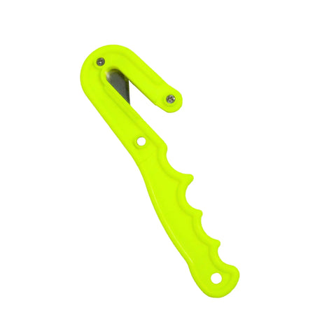Beefy Waterproof 8 Inch Diving Line Cutter With Firm Grip Handle, Includes 2 Extra Blades, Compact Underwater Tool visible in yellow