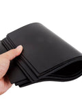 Heavy Duty Black Rubber Shop Mat For Machinery And Workbench Gear Oil Resistant Non Slip Base Pad, rolled in hand.