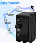 15 Amp Two Pole Circuit Breaker Compatible With Sd Qo Load Centers And Nqod Panels Boasting 10ka Rating And 120 240 Volt Operation with protection features.
