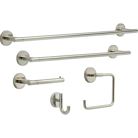 Trinsic 24 Inch Stainless Steel Double Wall Mount Towel Bar Bath Hardware Accessory With Brilliance Finish Corrosion Resistant