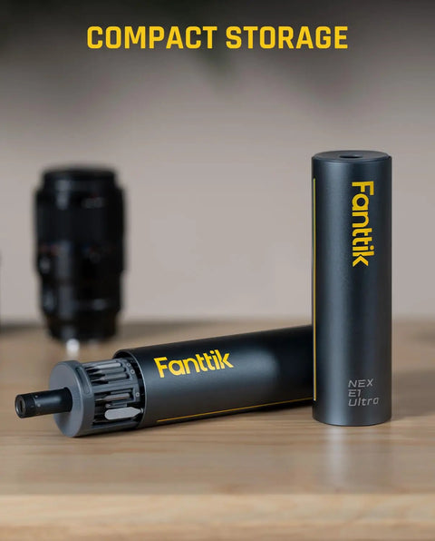 Slick Electric Screwdriver Set With Push To Release Trigger And RevoStor Magnetic Rotation Compact Precision Driver Kit For Straight Up Effortless Tech Jobs in compact storage.