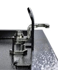 Close-up of locking mechanism on Curbside Locking Security Mailbox for Home Use, USPS Approved, Heavy-Duty Workhorse 14-16 Gauge Galvanized Steel