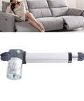 Heavy Duty Electric Linear Actuator With a Beefy 24V DC Motor and Smooth 150mm Stroke for power sofa projects, silver casing.