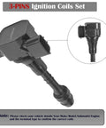 Ignition Coil Packs Set Of 6 For ThreePointFiveL And FourPointZeroL V6 Engines, single ignition coil, 2002-2009 models