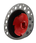 Freestanding Bathtub Drain Kit, Brass ABS Anti-Backflow for Home, showing interior view with red and black components for drainage.