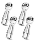 Heavy Duty One Half Inch Heim Joint Rod End Kit With Tube Adapters And Jam Nut For One Inch Tubing Heat Treated And Hard Chrome Plated Twenty TPI High Load Capacity Up To 16238 Lbs Ready To Install, four rod ends