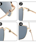 Gold Metal Eyeglass Temple Replacement Arms With Clear Tips Complete Repair Kit Includes Screwdriver And Screws For A Solid Frame Repair And Sharp Upgrade That Really Hits Different, detailed angles of assembly.