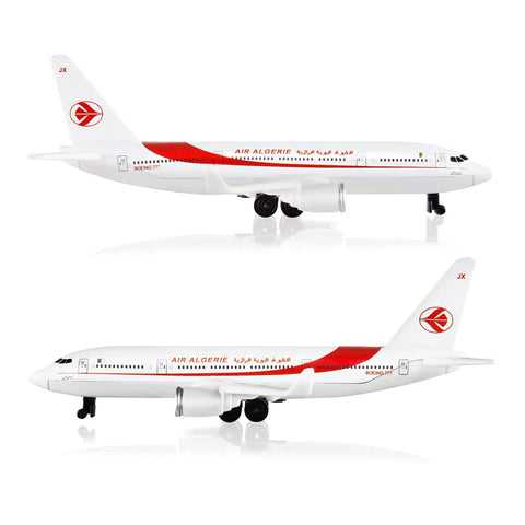 Algerie 1/400 Plastic Airplane Model For Collectors And Display, showing side views of detailed diecast replica with durable build.