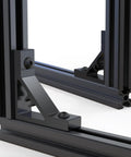 Beefy Industrial Grade Heavy Duty Corner Brackets For 2020 Series Aluminum Extrusion Profile With Screws And M5 T Slot Nuts installed