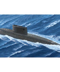 1/350 Chinese Kilo Class Submarine Dunker Model Kit In Plastic Dope Build For Collectors And Builders sailing in ocean scene